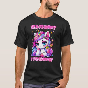 Camiseta SEROTONINA NESTA ECONOMIA Sserotonina Unicórnio En