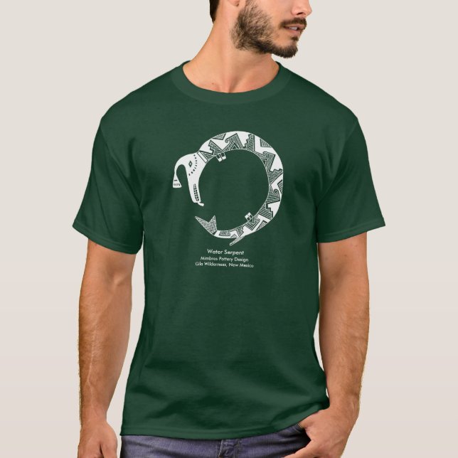 Camiseta Serpente de água, Design de bateria Mimbres (Frente)