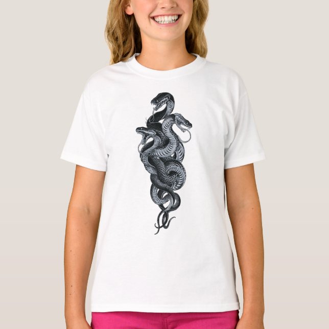 Camiseta Serpente de Três Cabeças Obra-Prima (Frente)