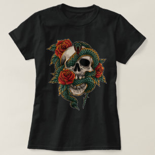 Camiseta Serpente e crânio