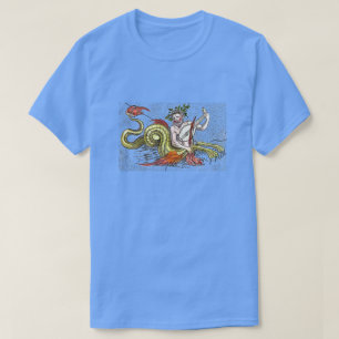 Camiseta Serpente e Lyre do mapa do mundo
