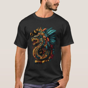 Camiseta Serpente Emplumada Quetzalcoatl Deus Asteca Mexica