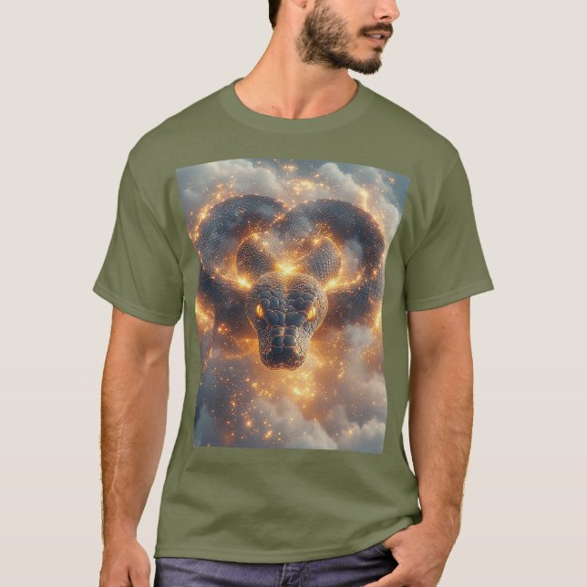 Camiseta Serpente Ígnea com Energia Dinâmica (Frente)