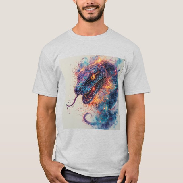 Camiseta Serpente Ígnea com Energia Dinâmica (Frente)