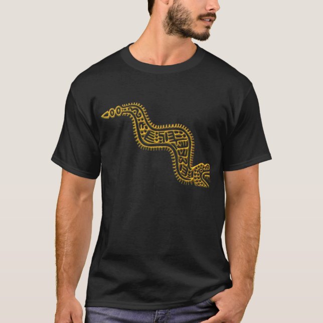 Camiseta Serpente-ouro maia (Frente)