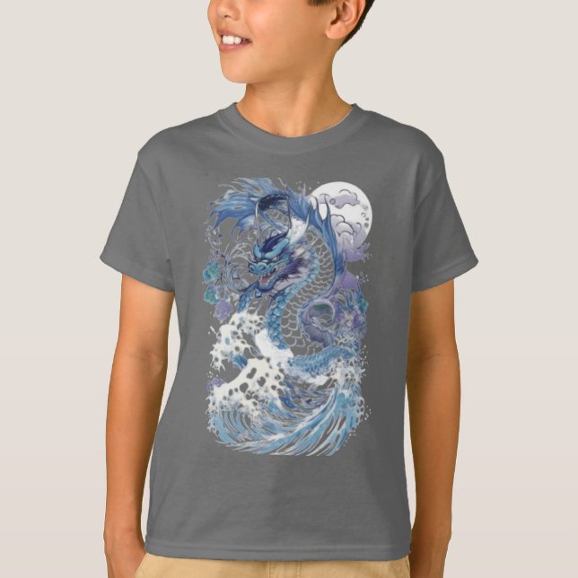 Camiseta Serpentine Splendor: Recuperação de Arte do Dragão (Frente)