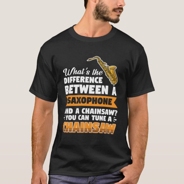 Camiseta Serra de salsicha para jogadores da Saxofonia Pull (Frente)