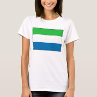 Serra Leoa Bandeira x Mapa T-Shirt