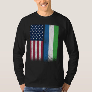 Camiseta Serra Leoa Serra-Leonês Bandeiras Americanas Orgul