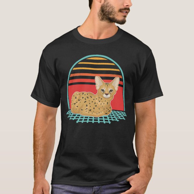 Camiseta Serval Cat vintage Sogga meme (Frente)