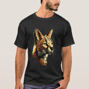 Camiseta Serval Grande Felino África Savana Leopardo Gato F