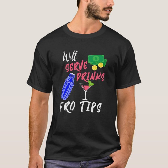 Camiseta Serve Bebidas Para Dicas (Frente)