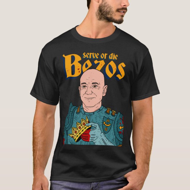Camiseta Serve o Rei Jeff Bezos. Amazon. (Frente)