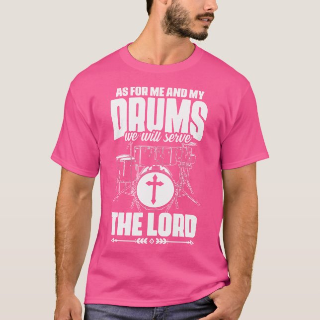 Camiseta Serve O Senhor Jesus Arrastando A Percussão Cristã (Frente)