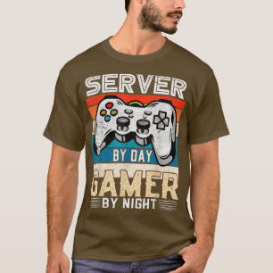 Camiseta Server by day gamer by night video gaming fans Ret