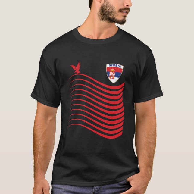 Camiseta Sérvia Basbasquetebol Jersey Srbija Basball Flag G (Frente)