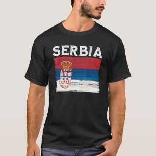 Camiseta Sérvia Flag Vintage Sérvia Flag
