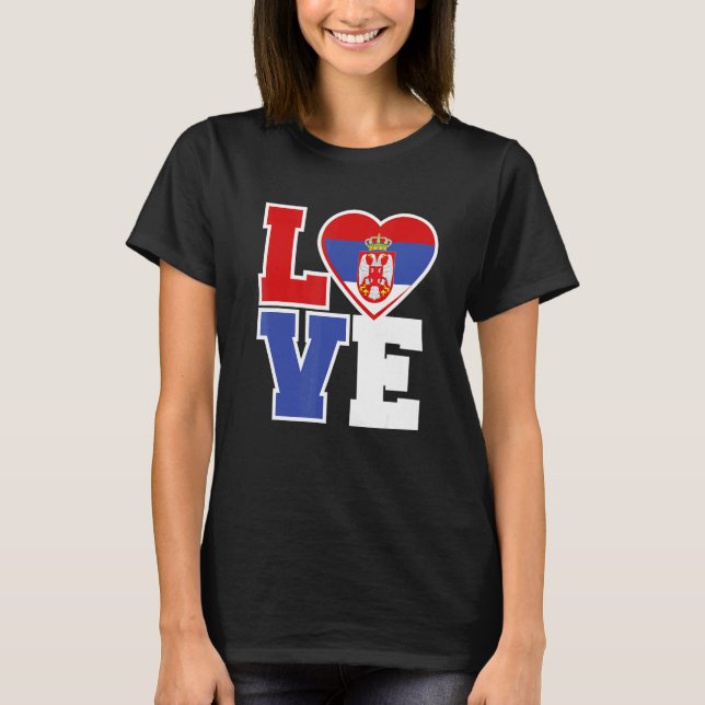 Camiseta Sérvia Love Serbe Jersey Jebiga Brate Serbias (Frente)