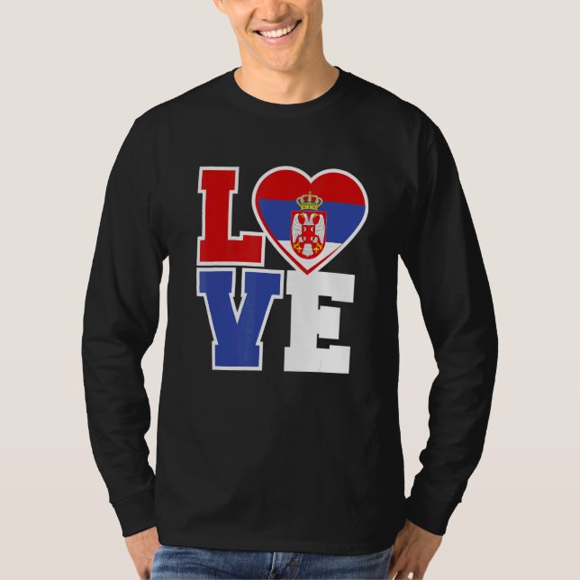Camiseta Sérvia Love Serbe Jersey Jebiga Brate Serbias (Frente)