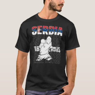 Camiseta Sérvia Mesa de apoio à Tênis sérvia Ping Pong Te