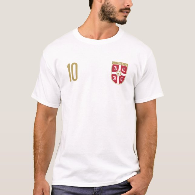 Camiseta Sérvia Soccer Jersey 2022 Bandeira Sérvia Futebol  (Frente)