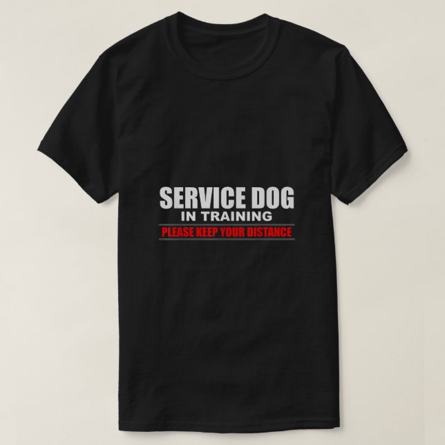 Camiseta Service Dog In Training Dog Handler and Trainer  (Frente do Design)
