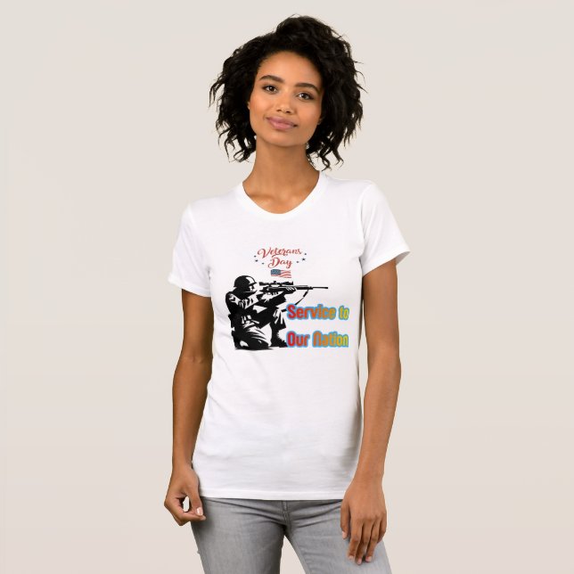 Camiseta Serviço à Nação branco (Frente Completa)
