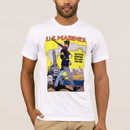 Camiseta Serviço ativo na terra e no mar