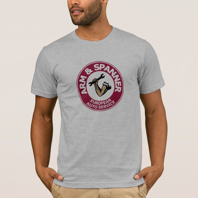 Camiseta Serviço automático Arm & Spanner no Bella Canvas T (Frente)
