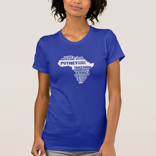 Camiseta Serviço comunitário Tanzânia em cores múltiplas (Frente)