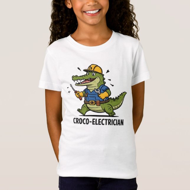 Camiseta Serviço Croco-Eletrico Divertido (Frente)