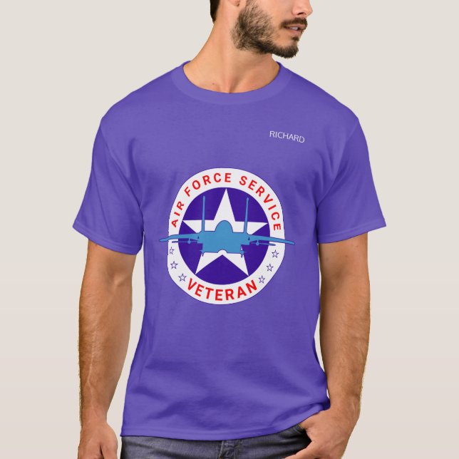 Camiseta Serviço da Força Aérea, veterano elegante (Frente)