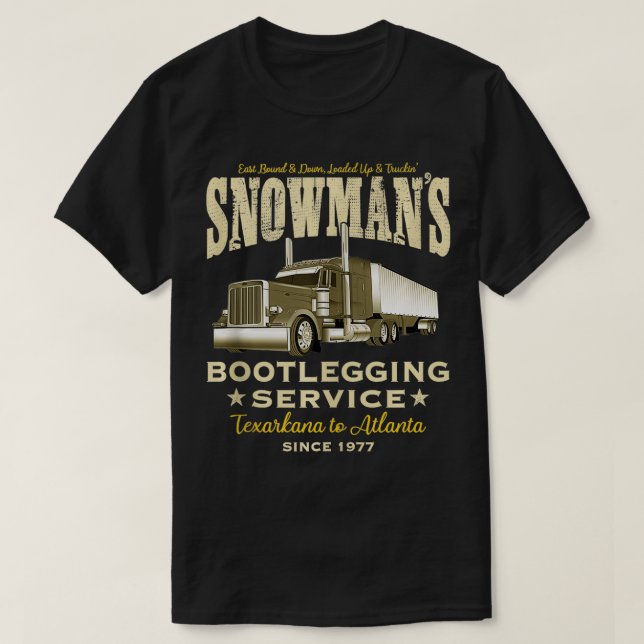 Camiseta Serviço de Bootlegging Snowmans (Frente do Design)