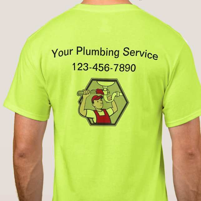 Camiseta Serviço de canalização retroativa Logotipo comerci (Criador carregado)