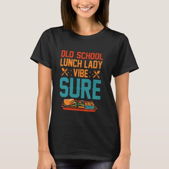 Camiseta Serviço de Comida da Escola de Retro Retro Encanta (Frente)