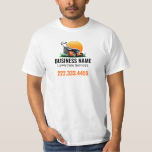 Camiseta Serviço de Corte de Grama Orange Sun