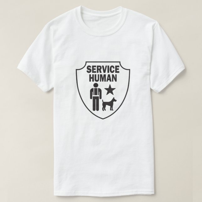 Camiseta Serviço de donos de cães engraçados humanos (Frente do Design)