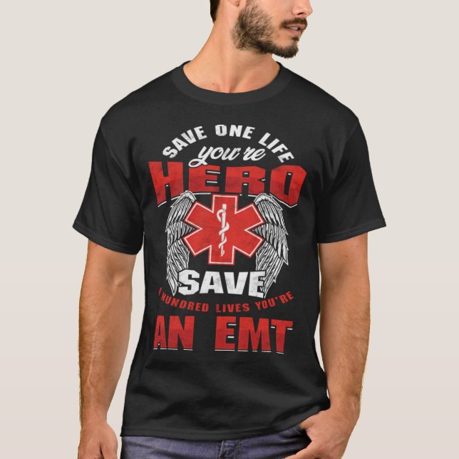 Camiseta Serviço de Emergência paramédica do Assistente de  (Frente)