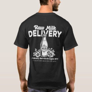 Camiseta Serviço de Entrega de Impressão Traseira É Leite L