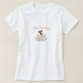 Camiseta Serviço de Limpeza da Casa Maid Floral Maid Busine