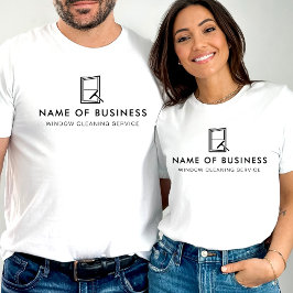 Camiseta Serviço de limpeza da janela do logotipo profissio
