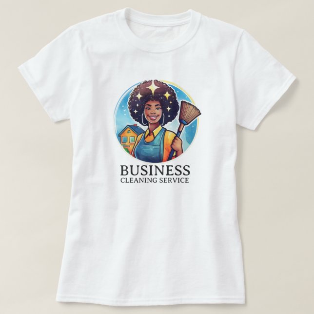 Camiseta Serviço de Limpeza de Casa Moderna Serviço de Limp (Frente do Design)