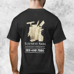 Camiseta Serviço de Limpeza de Suprimentos Dourados Moderno<br><div class="desc">Suprimentos modernos de limpeza Dourada de serviço de limpeza Camisas Negras.</div>