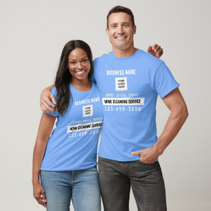 Camiseta Serviço de limpeza doméstica Código QR Logotipo tr