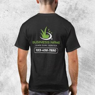 Camiseta Serviço de Paisagismo Logotipo de Cuidados Profiss