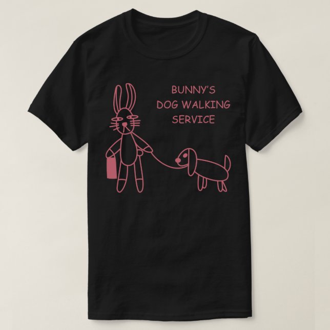 Camiseta Serviço de Passeio de Cachorro Bunnys (Frente do Design)