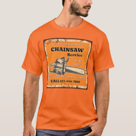Camiseta Serviço de personalização de motosserra Reparo de