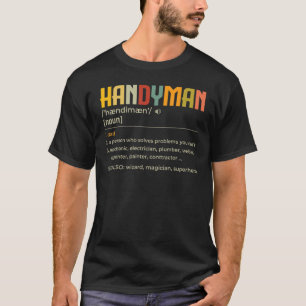 Camiseta Serviço de Reparador de Definição de Handyman para