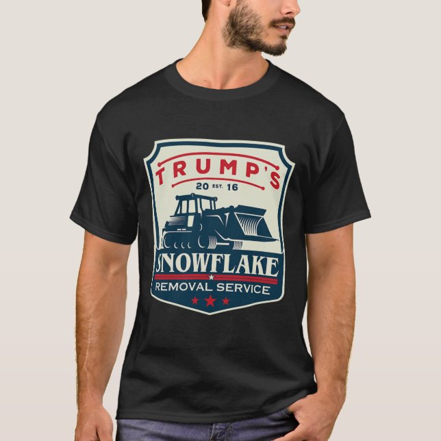 Camiseta Serviço de Rmoval Snowflake de Trump Funny Donald  (Frente)