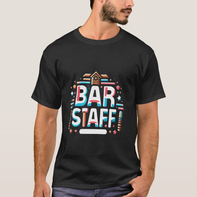 Camiseta Serviço de Trabalho do Funcionarios do bar — (Frente)